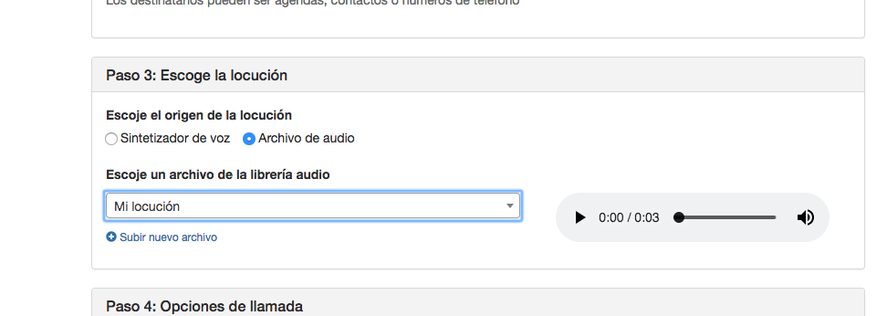Usar la Librería de Audios en campañas de VOZ - Mensagia